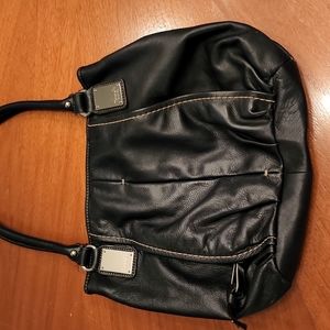 Black Leather Tote Bag